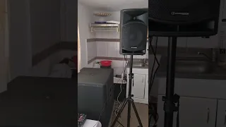 The box Pro dsp 18 and Audiophony Mt10a indoor sound test