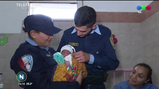 Policías asistieron a parturienta y le salvaron la vida a su hija