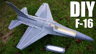 How To Build F16 Rc Jet Plane.How To Diy F16 Rc Plane By Foam EP.3