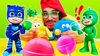 🍭 ¡Las Aventuras de los PJ Masks en Cocina para niños! 🍭 Video de juguetes