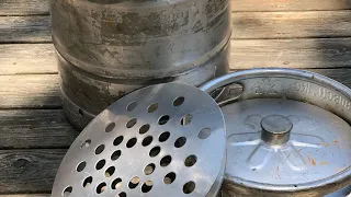 Beer keg crab steamer