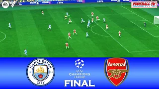 Manchester City vs Arsenal | UEFA Champions League 2024 Final | EA FC 24 Full Match | Gameplay PC