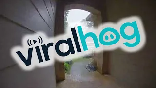 Lightning Strike Caught on Doorbell Camera || ViralHog