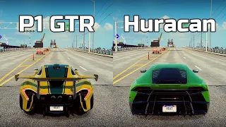 NFS Heat: McLaren P1 GTR vs Lamborghini Huracan - Drag Race