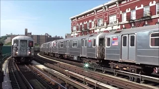 NYC Subway HD 60fps: Bombardier R62A 1 Trains @ 207th Street Station (9/10/16)