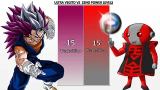 Ultra Vegito VS Zeno POWER LEVELS - Dragon Ball Z/Dragon Ball Super/Dragon Ball UV