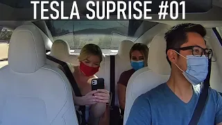Surprising People with a Tesla on Uber/Lyft Model 3 Ride Reactions Episode 1