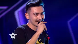 Românii au talent 2021: Constantin Pucă i-a amuzat pe jurați cu rimele lui improvizate