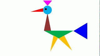 How to make a bird using Mathematical shapes