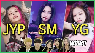 Professional Korean Dancers Compare JYP, SM, YG choreography!