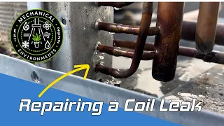 Repairing a leaking condenser coil and a restricted filter drier