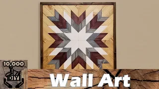 Geometric Wood Wall Art | Wood Decor | Wood Quilt | Wood Mosaic