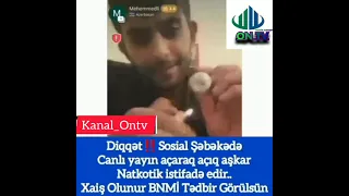 canlı yayımda narkotik istifadə etdi