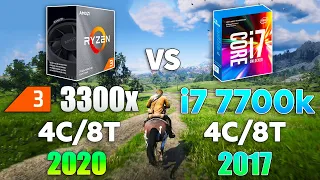 Ryzen 3 3300X vs Core i7 7700K Test in 9 Games