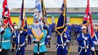 Craigneuk True Defenders Flute Band at the end of their parade 2024