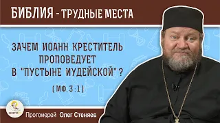 Зачем Иоанн Креститель проповедует в "пустыне Иудейской" (Мф. 3:1)?  Протоиерей Олег Стеняев