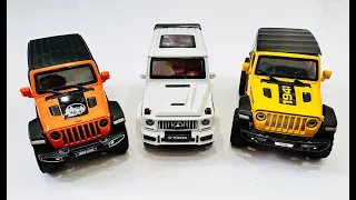 Jeep Rubicon 2 v/s 4 door v/s Mercedes G Class scale model