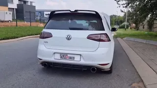 VW Golf 7 GTi STAGE 2 tuned with Downpipe and Res Delete exhaust sound
