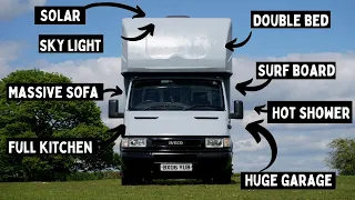 Ultimate Adventure Box Truck / Van Tour // Fully equipped with Surf board, bikes and loads more