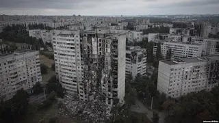 Up On The Roof, Ukrainians Survey Kharkiv Ruins