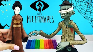 The Janitor, Roger and The Lady from the game Little Nightmares. Sculpt figures. Clay.