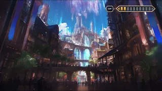 Eldoras, the royal city with beautiful waterfalls- Relaxation RPG game music, Meditation,Study,Work