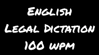 Legal Dictation 55 100 wpm #steno