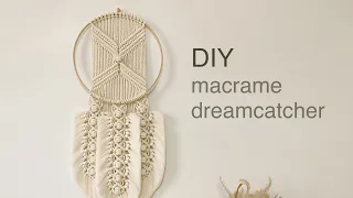 DIY | macrame dreamcatcher wall hanging | 마크라메 드림캐쳐 월 행잉