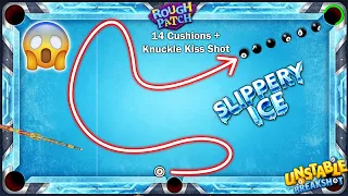 14 CUSHIONS KNUCKLE KISS SHOT in Slippery ICE 8 Ball Pool - FB 10 Years Season Level Max GamingWithK