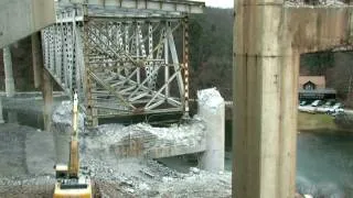 Steel Truss Bridge Demolition - Pennsylvania Turnpike, Mahoning Valley