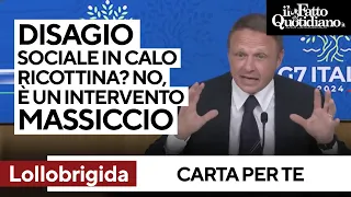 Lollobrigida presenta Carta per Te: “Disagio sociale è in calo. Ricottina? No, intervento massiccio”