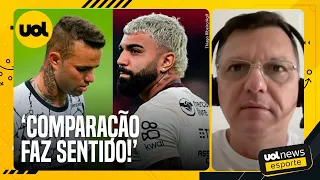 MAURO CEZAR REAGE A LISTA DE POLÊMICAS DE GABIGOL E VÊ SENTIDO NA COMPARAÇÃO COM LUAN EM UM ASPECTO