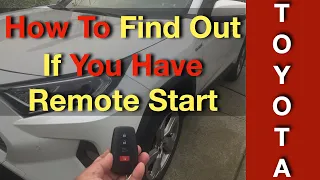 How To Check If Your Toyota Has Remote Start