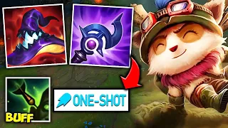 BUFFED TEEMO Q INCINERATES HEALTHBARS (FULL AP ONE SHOTS) - League of Legends