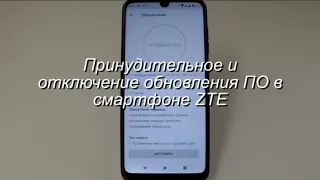 Принудительное или отключение обновления ПО в смартфоне ZTE