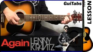 How to play AGAIN 💘 - Lenny Kravitz / GUITAR Lesson 🎸 / GuiTabs #150
