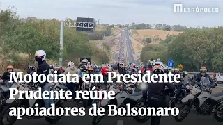 Motociata em Presidente Prudente reúne apoiadores de Bolsonaro