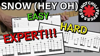 Learn Snow (Hey Oh) on Guitar in 7 Levels - with Tab