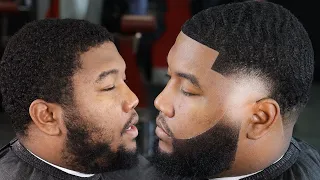 🔥TRANSFORMATION🔥 HE PAID $100 FOR THIS BIRTHDAY HAIRCUT/ FADED BEARD/ BARBER TUTORIAL
