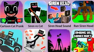 Siren Head,Cartoon Cat Parkour,Run Siren Head,Cartoon Cat vs Siren,Granny Runner,Among us