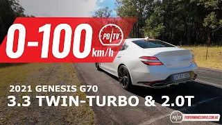 2021 Genesis G70 (3.3T & 2.0T) 0-100km/h & engine sound