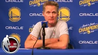 Steve Kerr: Draymond Green injury update, Steph Curry’s defense | NBA on ESPN