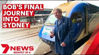 NSW train driver Bob Gibson retires at Central Railway Station | 7NEWS
