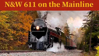 Norfolk & Western 611 at Mainline Speeds: Shenandoah Valley Limited Excursions 10-21-23