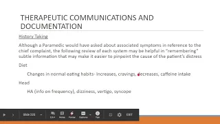 Therapeutic Communications and Documentation Review for ALS Providers