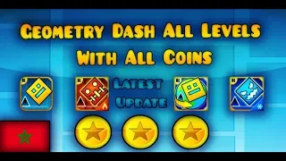 Every Geometry dash level! (GD, Meltdown, World and SubZero) [37 Levels] (All Coins) | YaRiSs