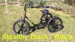 Bicycle Sports' Adult Three Wheelers W Mags - Stealth Black