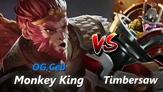 How to Monkey King safelane vs Timbersaw/Windranger (feat. Ceb) | First 10 minutes