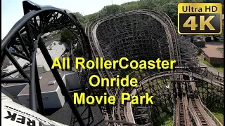 All Rollercoaster MOVIE PARK ONRIDE / POV STAR TREK Alle Achterbahnen Movie Park Germany Onride 2019