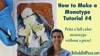 How to Make a Monotype Color Print Tutorial without a press At Home
